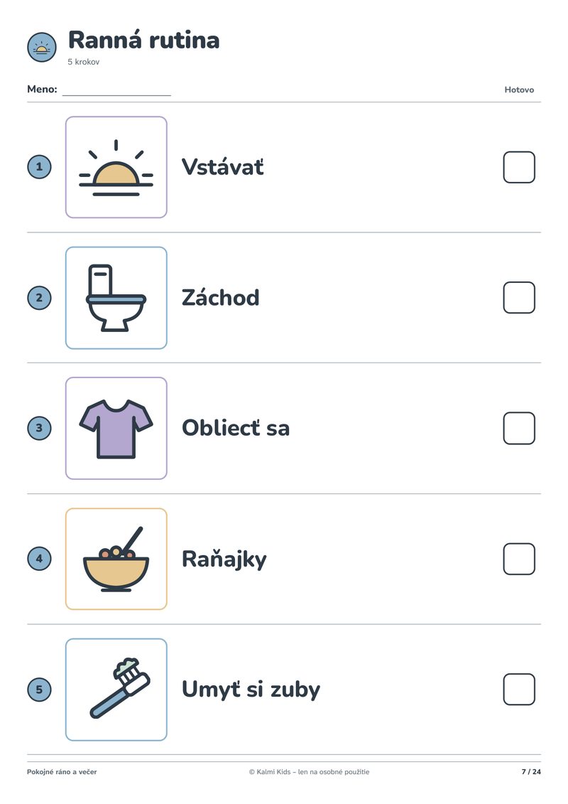 Pokojné ráno a večer